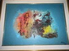 QUADRO ARTE SARDA VIDEO ANFOSSI OLIO SU TELA SASSARI -NO BIASI-DELITALA