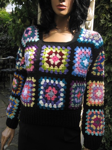 Maglione quadrato nonna - maglione,