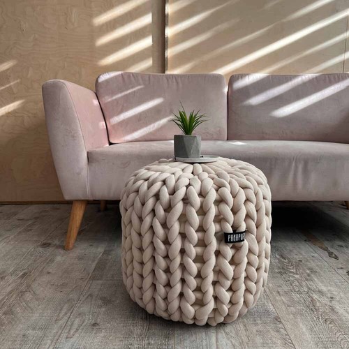 Sgabello maglia puff feltro - sgabello, a