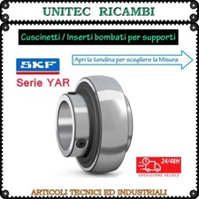 SKF YAR Cuscinetto Inserto bombato per supporto. Fissaggio con grani