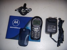 MOTOROLA C115 LED BLU GSM 2004 BLACK ORIGINALE UNLOCKED UNICO+ACCESSORI COMPLETI