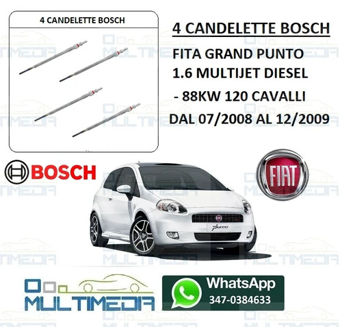 Candelette bosch fiat grande - bosch,