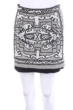 PAOLA FRANI Gonna Minigonna Perle Applicazioni I 38=D 32 Tonalità Grigio