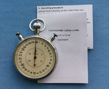 Cronometro meccanico SLAVA e istruzioni copia 20 jewels URSS URSS 100%...