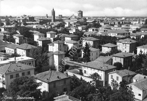 Cartolina carpi panorama - panorama,
