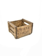 Cassa Birra Ronzani anni ’20 in legno originale – scritta stencil d’epoca 