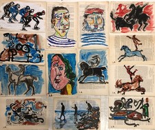 13 Disegni a  china e pastello