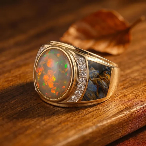Anello uomo pietersite argento - uomo,