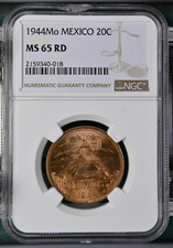 1944 Mo Messico 20C Centavos