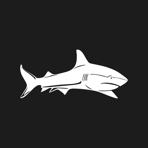 Adesivo shark outline - adesivo, vinile