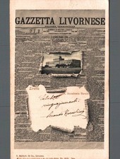 Livorno spaccato di Giornale Gazzetta Livornese F. piccolo  spedita
