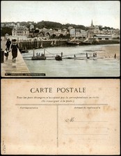 CPA Trouville-sur-Mer Le bac à marée basse; lotto al porto 1910