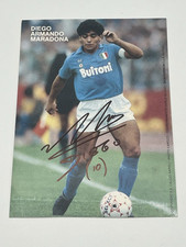 Diego Maradona (†) signature card autograph / Autogtammcard