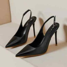Decolte Scarpe Donna Nero Tacco 11 cm Nero Cinturino Pelle Sintetica 59923