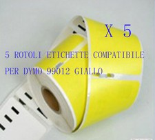 5 ROTOLI Etichette Compatibili per DYMO 99012 Y 89mmX36mm LABELWRITER 400 450