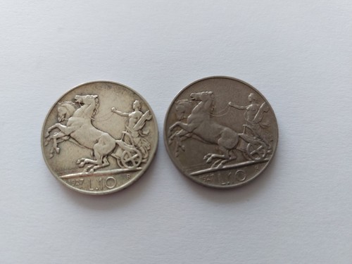 Italia lire 1927 argento - 2x, 10