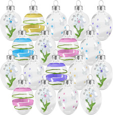 18 Uova Di Pasqua in Vetro Da