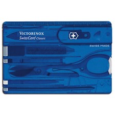 NUOVO Victorinox Multitool Swiss Card blu per campeggio outdoor sopravvivenza Bushcraft