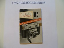 Istruzioni per l'uso Kodak Retina III 3 Kodak Camera instruction IN TEDESCO