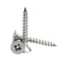 VITI IN ACCIAIO INOX TRUCIOLARI PER LEGNO PLASTICA D. 5mm D. 6mm TESTA SVASATA