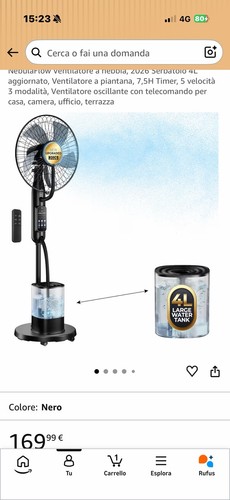 Ventilatore nebulizzante - nebulizzante, da
