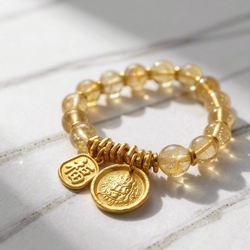 Bracciale quarzo rutilato - bracciale,