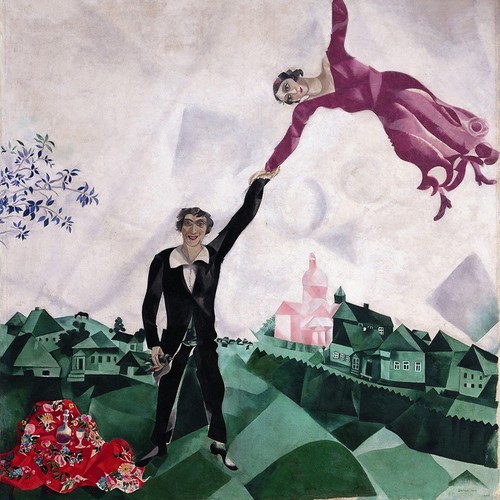 Chagall passeggiata stampa - la,