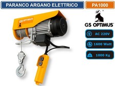 PARANCO ARGANO ELETTRICO CON PORTATA MAX1000KG E POTENZA DI1600W COMANDO REMOTO