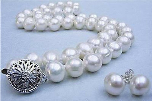 Set orecchini collana - , perle