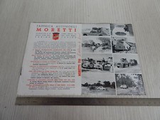 BROCHURE DEPLIANT ORIGINALE '50 MORETTI FIAT 750 F3 BARCHETTA GRAN SPORT FURGONE