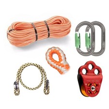 Teufelberger 12.7mm(1/2") x 150' Safety Blue HI-VEE + Hitch Climber Kit