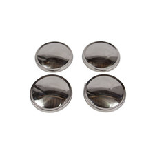 Set di 4 coppe ruota lisce in acciaio inox Autobianchi 500 Giardiniera d'epoca