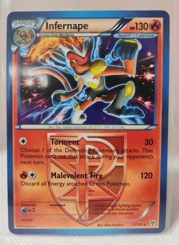 Carte pokemon infernape 135 - carte,