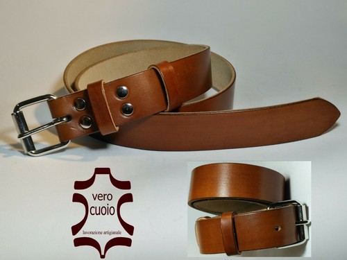 Cintura cuoio uomo donna - cuoio, 4
