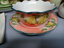 PORTAFRUTTA IN CERAMICA CON PIATTO