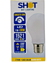 SHOT BOT LIGHTING GOCCIA LED BIANCO LATTE DIMMERABILE 11W 1521LM E27 2700K CALDA