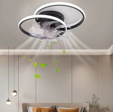 LAMPADARIO VENTILATORE PLAFONIERA DIMMERABILE APP TELECOMANDO MODERNO WIFI 