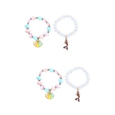 4 pcs  Seashell Bracelet Kid Wrist Decoration Exquisite Acrylic Beads Bracelets