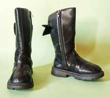 Polacchine Scarpe Ragazza Fashion  Stivaletti Similpelle Nero - Numero 30