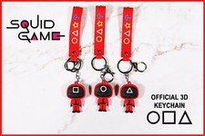 ✅ PORTACHIAVI GOMMA 3D SERIE TV "SQUID GAME" NETFLIX CERCHIO QUADRATO TRIANGOLO✅