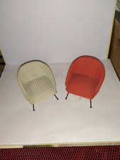 2 vecchie poltrone 1950 circa Bodo Hennig soggiorno-negozio-casa delle bambole-casa delle bambole