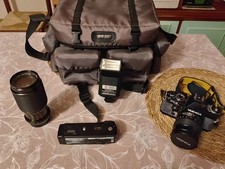 macchina fotografica yashica fxd quartz+ zoom 42-75/75-200 + motore + flash 