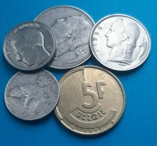 LOTTO 5 MONETE BELGIO 5