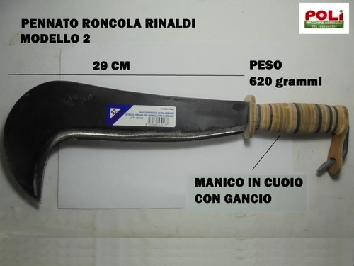 Roncola pennato acciaio - acciaio, con