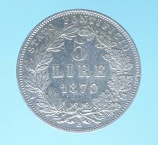 PIO IX 5 LIRE 1870 ROMA MONETE
