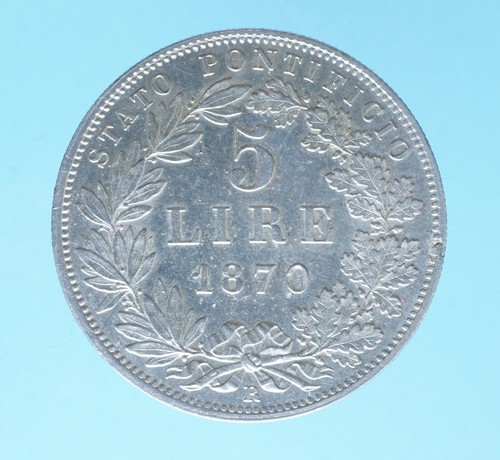 Pio lire 1870 roma - ix,