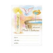 Pergamena ricordo Battesimo