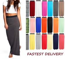 Maxi gonna donna tinta unita