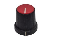 Black D-Shaft Knob w/ Red Cap