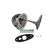 Specchio retrovisore goccia cromato attacco Viti Fiat 500 d'epoca Braccio Lungo